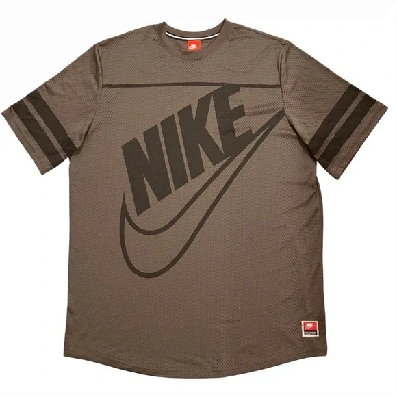 Vintage 2006 Nike Big Swoosh Spellout Jersey Mesh Short Sleeve - Picture 1 of 12